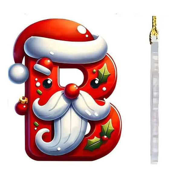 EZLIFE Nuevos adornos de letras para árbol de Navidad, adornos decorativos para colgar, alfabeto navideño, vacaciones✨q W3E2