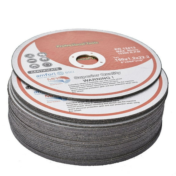 50 Pack 6" x 0.045" x 7/8" Metal and Stainless Steel Cut Off Wheels Fit for Angle Grinders