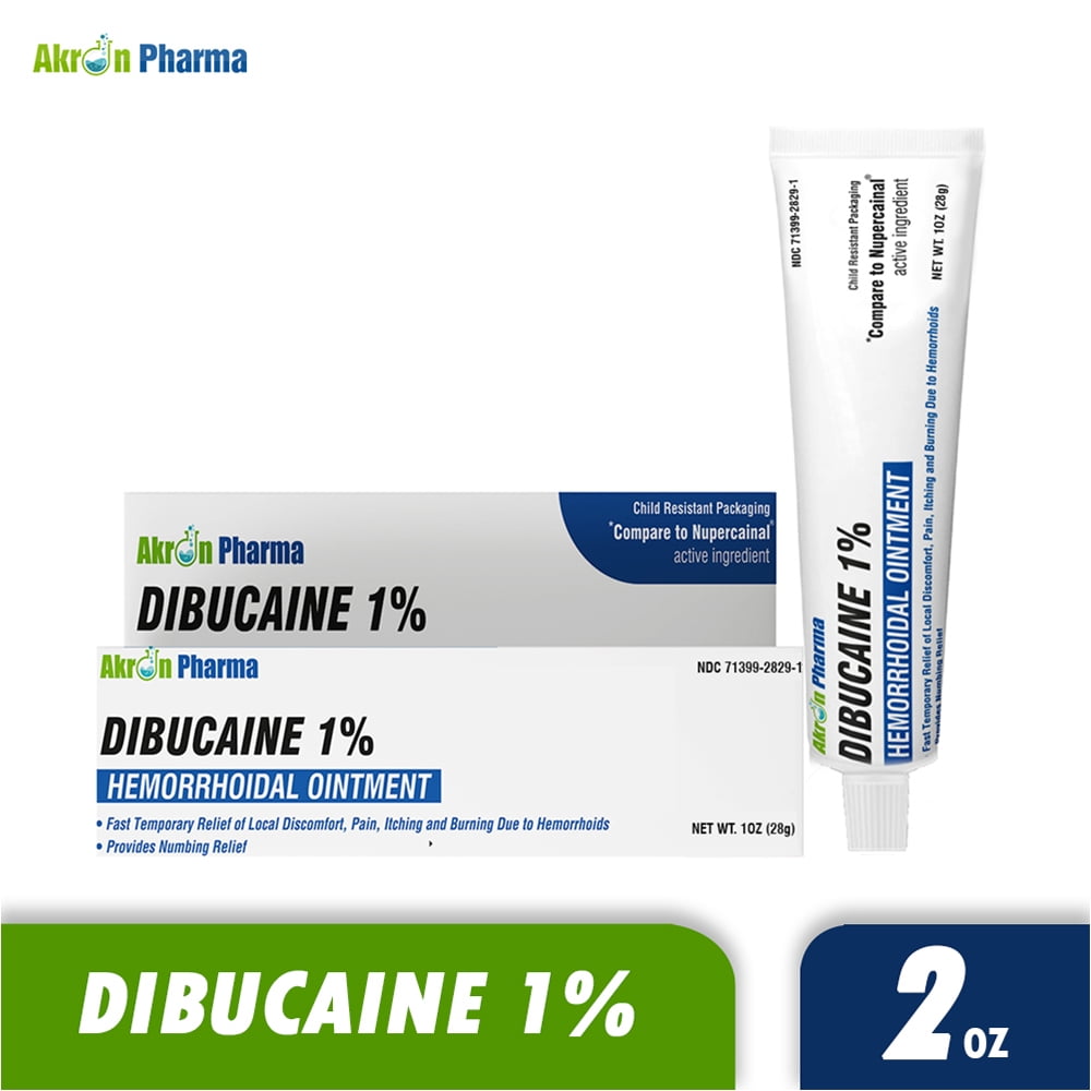 Dibucaine 1% Ointment 2 Oz. (56 gm) Hemorrhoidal Ointment Pack of 1