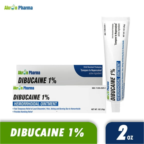Dibucaine 1% Ointment 2 Oz. (56 gm) Hemorrhoidal Ointment Pack of 1