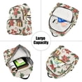 thumbnail image 5 of FORMRS Mini Backpack Purse for Women Travel Daypack Casual Shoulder Bag, Red Christmas Poinsettia, 5 of 7