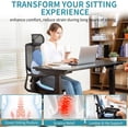 thumbnail image 6 of Florich Memory Foam Car Seat Cushion and Lumbar Support Pillow for Office, Car, Wheel Chair, Sciatica & Back & Tailbone Pain Relief, Blue, 6 of 8
