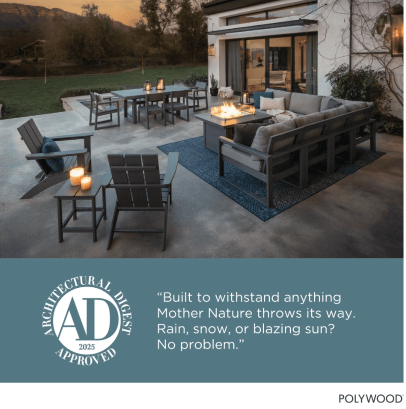 Better Homes & Gardens by POLYWOOD Southlake 34" x 64" Outdoor Dining Table, All-Weather HDPE, Patio, Black