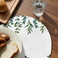 thumbnail image 3 of Eucalyptus Leaves Round Placemats Set of 8 for Dinning Tables,Heat-proof Braided Table Mats 15 Inch,Spring Pastoral Botanical Leaf Watercolor Washable Place Mat for Kitchen Restaurant Party Table, 3 of 9