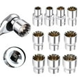 12 Point Mirror Short Socket Head 1/2inch Drive Torx Bit Ratchet Wrench