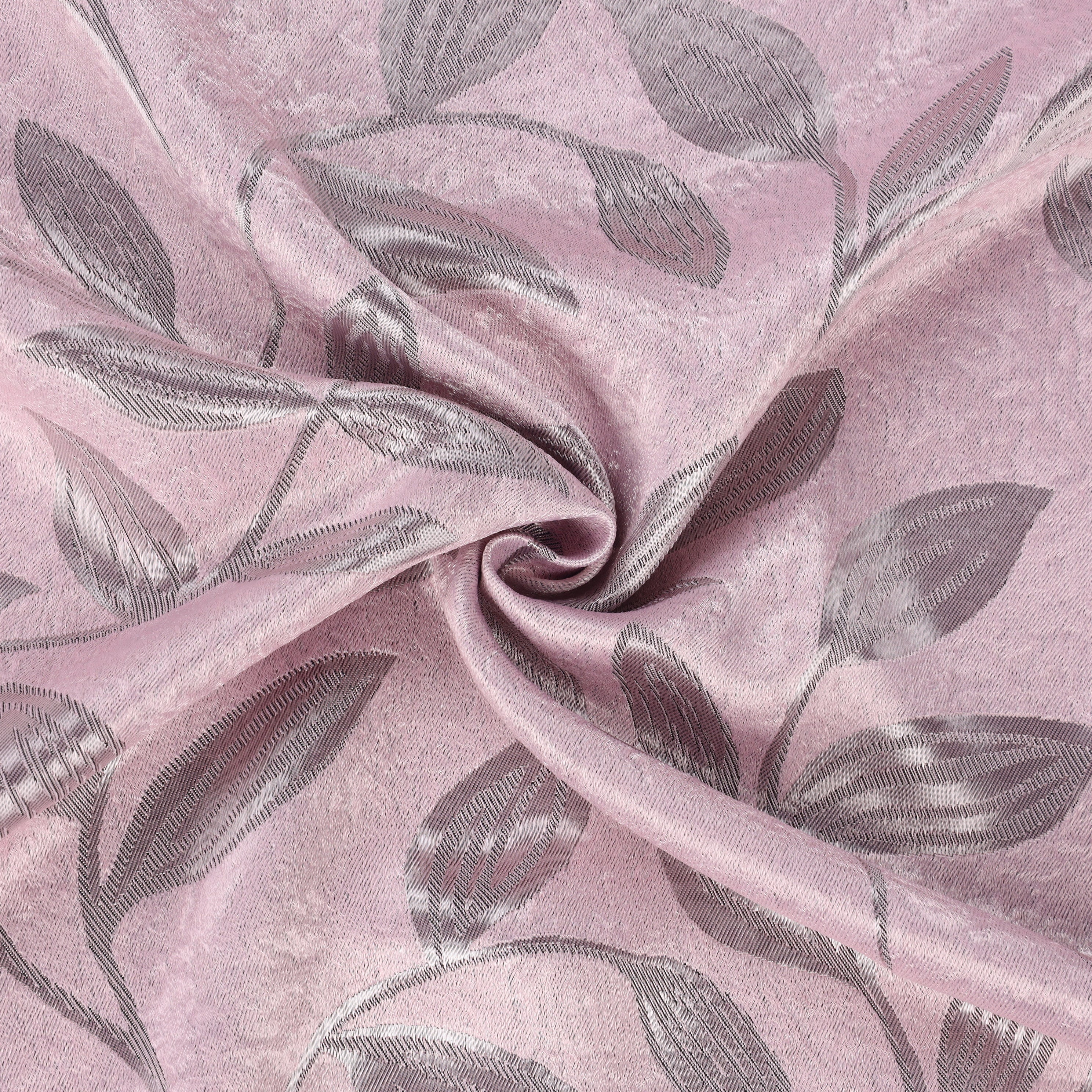 Superior Blackout Leaves Curtains Set of 2, Light Filtering Grommet Curtain Panel Set, Blush, 46"W x 63"L