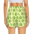 thumbnail image 4 of Uemuo Various Lemons Pattern Women's Athletic Shorts High Waisted Running Shorts with Liner Pockets Gym Elastic Workout Shorts-Medium, 4 of 9
