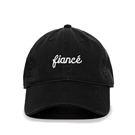 Tech Design Fiance Baseball Cap Embroidered Cotton Adjustable Dad Hat Black