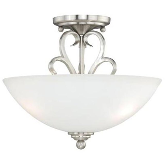 Vaxcel International C0096 Hartford 2L Semi-Flush Mount - Satin Nickel