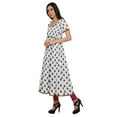 thumbnail image 2 of Moomaya Short Sleeve Kurta Printed Women Front Slit Kurti Summer Clothing, 2 of 6