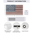 thumbnail image 2 of 4th of July RV Awning Sun Shade Screen 9'X15.3' Patriotic American Flag Mesh Sunscreen Stars Stripes Wood Awning Shade Screen with Zipper UV Blocker Completed Kits for RV Motorhome Camper Trailer, 2 of 7