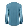 thumbnail image 5 of BUIgtTklOP Women's Waffle Knit Tops Dressy Business Casual Blouses Lace Long Sleeve Work Shirts Fall Clothes, 5 of 5