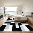 thumbnail image 3 of ODIKA 4'x6' Machine Washable Non-Slip Area Rug, Geometric Black High Traffic Rug, Black, 1051670, 3 of 7
