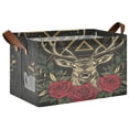 thumbnail image 2 of BZSMCE Collapsible Fabric Cube Storage Bins Ffyy3_design_an_emblem_featuring_the_head_of_a_deer_with_antler_4850b562-7ea4-4947-ab3a-198f8253fd9b Design Pattern Storage Box, 2 of 8