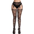 thumbnail image 1 of XINQIHANG Collants Résille Taille Haute pour Femmes, Bas Noirs, 1 of 6