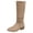 Khaki, variant on Tall Fashion Footwear, Women's Wedge Heel Knee High Boots Fashion Tall Boots with Comfortable Shaft and Stable Heel Tall Dress Boots for Women Fall Winter Tall Shoes Office Tall Boots, US-7/EU-39