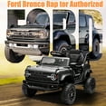 thumbnail image 6 of 12V Powered Ride on Car Toy, Ford Bronco Raptor Kids Electric Vehicle Car with Parent Remote, Battery Powered Ride on Truck for Boys Girls w/ Rear Wheel Suspension, Bluetooth, Black, 6 of 7