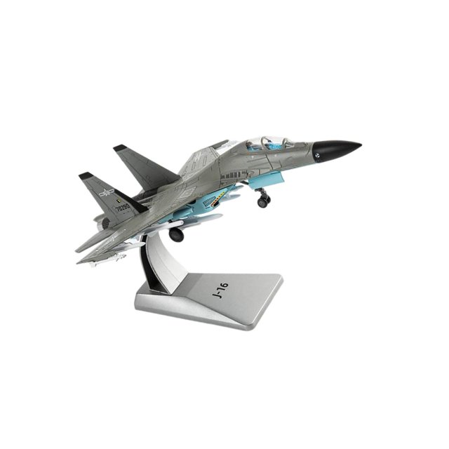 Realistic 1/100 Scale J-16 Fighter Diecast Model Metal Fighter Airplane Airplane with Display Stand