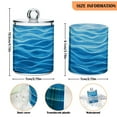 thumbnail image 3 of Blue Water Ripples Translucent Plastic Cans Storage Canisters with Lid Set of 4, 3 of 7