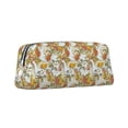 thumbnail image 2 of Uemuo Ducks and Flowers Printed Leather Pencil Case, Pencil Pouch, Portable Pencil Bag, Pen Case for& Office, 2 of 7
