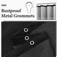 thumbnail image 3 of Zrodlmo Fabric Shower Curtain with Hook Liner, Waffle Waterproof and Mildew Resistant Hotel Grade Bathroom Curtain, 72" x 72", Black, 3 of 8