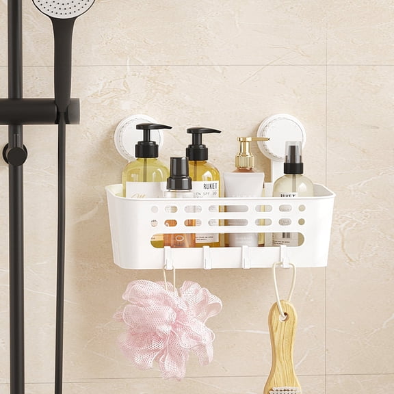 Lifewit Shower Caddy Suction Cup, 10.4inch Removable Shower Shelves for Inside Shower, NO-Drilling Bathroom Organizers and Storage Rack for Shampoo Strong Vacuum Suction