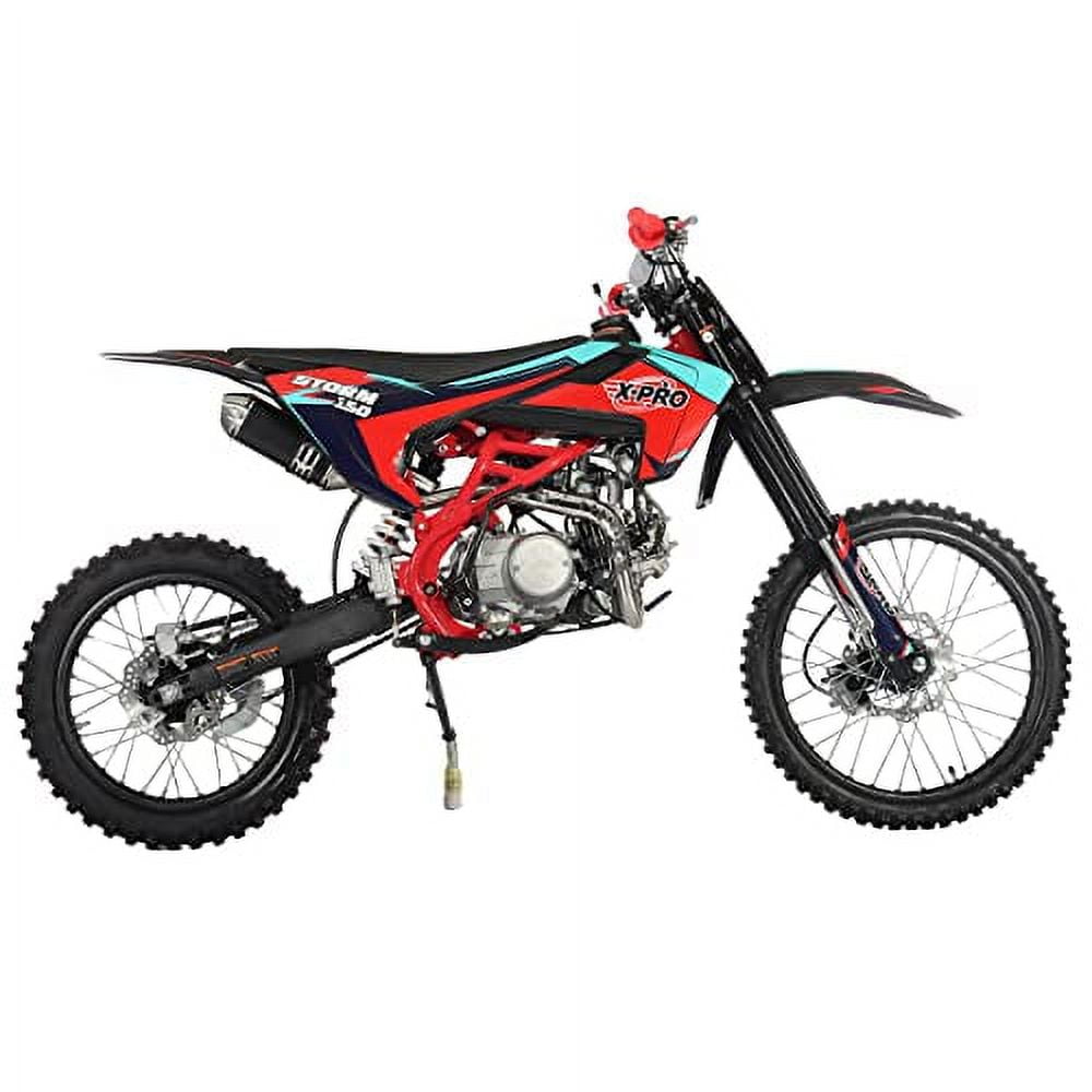 X-Pro Brand New 150cc Gas Pit Dirt Bike, 4 Manual Transmission Electric/Kick Start 19"/16" Tires