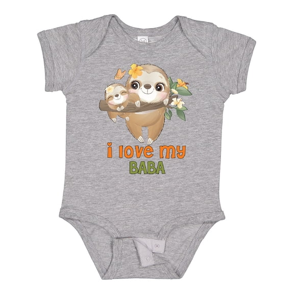 Inktastic Sloth I Love My Baba Boys or Girls Baby Bodysuit