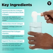 Vital Vitamins Multi Collagen Peptides Powder - Unflavored, Easy to Dissolve, Type I, II, III, V, X