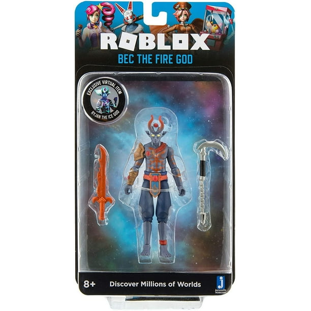 Roblox Imagination Collection Bec The Fire God Figure Pack Includes Exclusive Virtual Item Walmart Com Walmart Com - god status roblox