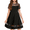 Black, variant on Girls Contrast Mesh Short Sleeve A Line Party Dresses Red Formal Dress with Pockets for Tween 5-12Y