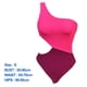 thumbnail image 2 of Traje de baño sexy de un solo hombro de color rojo rosa para mujer, traje de baño creativo abierto de lado, 2 of 5