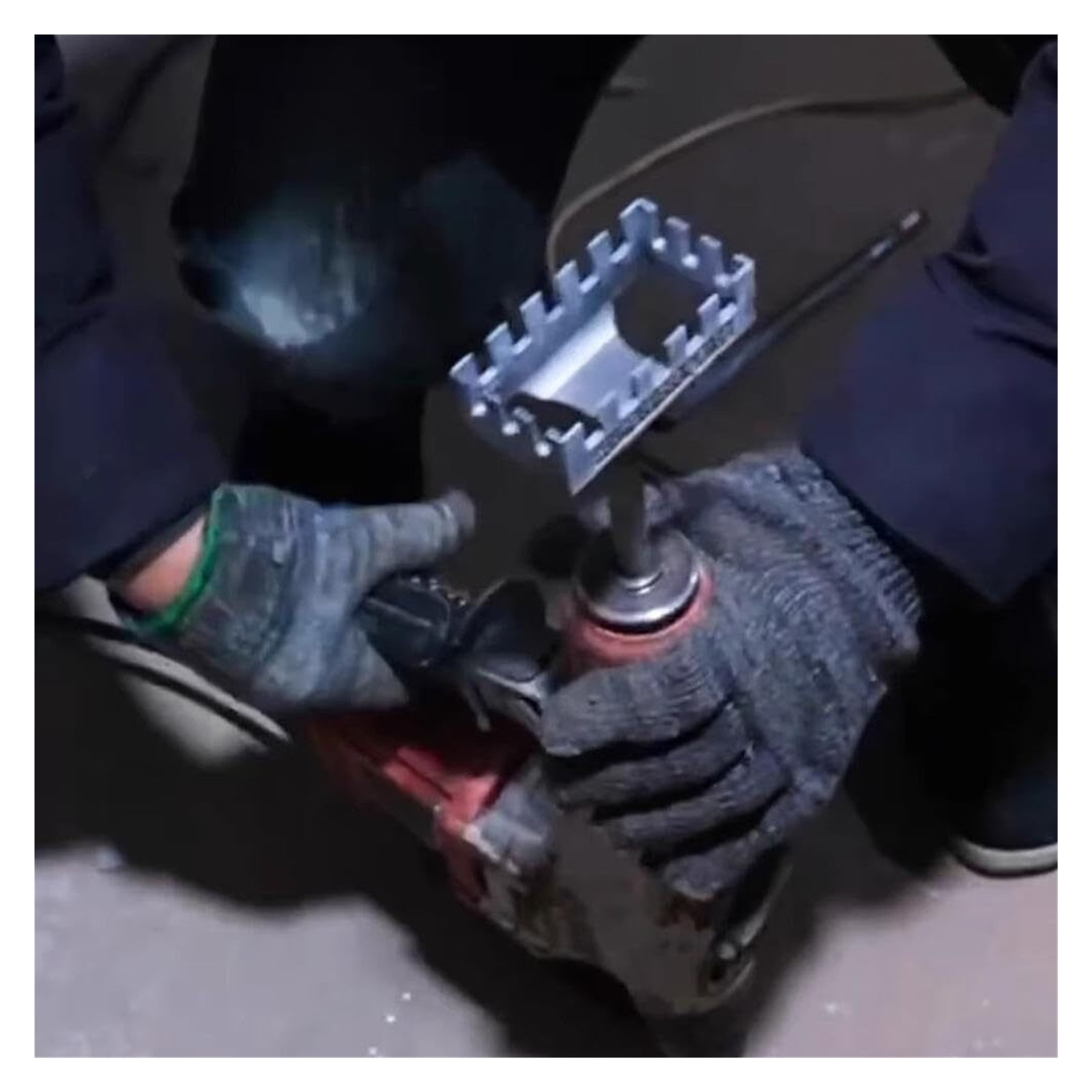 Creative Square Hole Cutter for Electrical Box,High-Strength Steel Square Slot Cutter,Box Cutout Saw