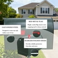 thumbnail image 3 of 4W Rural Mailboxes Galvanized Steel,Jumbo Size,Post-Mount Mailbox in Green, 3 of 10