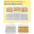 thumbnail image 3 of KAQ 430pcs Small Screw Pins for Jewelry Making & DIY Crafts, Mini Eyelet Screws for Art Projects & Bead Charms, Tiny Hooks & Eyes for Crafts (Gold & Silver, 3 Sizes)
171, 3 of 9