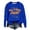 Blue, variant on Women's T Shirts Long Sleeve Tees Halloween Pumpkin Print Crew Neck Sweatshirt Pullover Tops