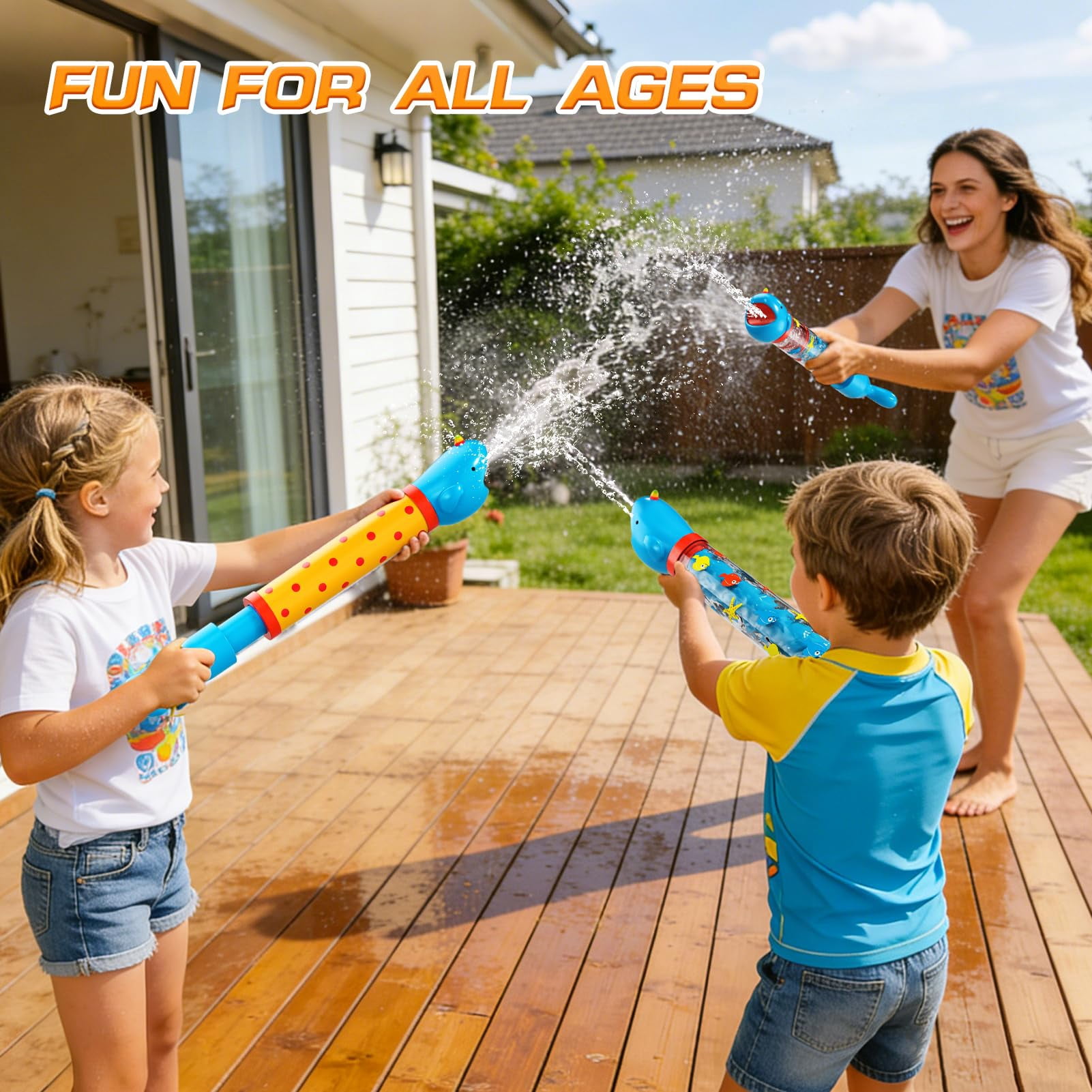 Animal Shape Water Blasters 4 Pack Summer Outdoor Pool Beach Play Toys
