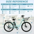 thumbnail image 3 of ABORON Electric Bike for Adults with 700W Peak Motor, City Commuter Women Cruiser Ebike, 7-Speed Adult Electric Bicycles with 48V Lithium Battery , 24''/26'' Tires, 3 of 11