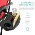 thumbnail image 6 of Best Choice Products Set of 2 Zero Gravity Lounge Chair Recliners for Patio, Pool w/ Cup Holder Tray - Crimson Red, 6 of 9