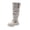 White#kids shose girl boots, variant on Kids Girl Winter Boots Preppy High Calf Slip On Boot with Buckle Strap Lug Sole Knee Length Fall Fashion Shoes White,32