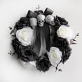 thumbnail image 2 of Guirnalda de Halloween 14 pulgadas flores rosas artificiales fantasma Sunnimix, 2 of 8