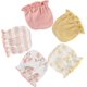 thumbnail image 2 of Paquete de 5 manoplas unisex para recién nacidos, para niños y niñas, de algodón suave, sin arañazos, accesorios esenciales para bebés de 0 a 3 meses., 2 of 5