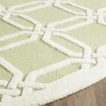 thumbnail image 2 of SAFAVIEH Cambridge Kierra Geometric Wool Area Rug, Lime/Ivory, 6' x 6' Round, 2 of 7