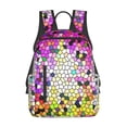 thumbnail image 3 of Balery Colorful Tie Dye Stained Glass 3 Lightweight Backpack for Men and Women - Durable and Water-Resistant, Ideal for School, Work, Travel, and Everyday Use, 3 of 9