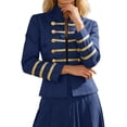 thumbnail image 1 of Golden Double for Stand Collar Performance for Drum Majorette Shows and Stage Skill Display, 1 of 8