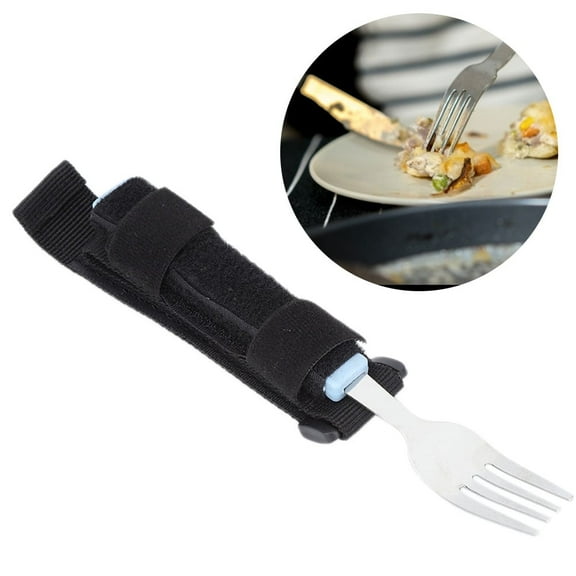 Acouto Adaptive Utensil Set Spoon Fork Kitchen Set, Non-Slip Handles for Hand Tremors, , Parkinsons or Elderly Use