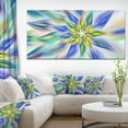 thumbnail image 1 of Dancing Blue Fractal Flower - Impression sur Toile Florale, 1 of 3