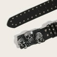 thumbnail image 6 of Skull Buckles Waist Belt Skinny Chain for Cowgirl Buckles Modern Waistband Waist Chain Studded Belt, 6 of 8