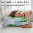 thumbnail image 5 of St Patrick's Day Pillow Covers, Linen Long Throw Pillow Case, Green Gnomes Shamrock Cloud Plants Rainbow Holiday Pillow Protector Decorative Cushion Cover for Living Room/Bedroom 24" x 36", 5 of 8