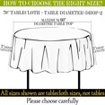 thumbnail image 2 of Shiyou-nappe Ronde 70 Pouces s'Adapte à une Table de 60 Pouces de Diamètre, Nappe Blanche en Polyester Lavable Anti-Rides et Anti-Éclaboussures pour Fête Couverture de Patio, 2 of 4